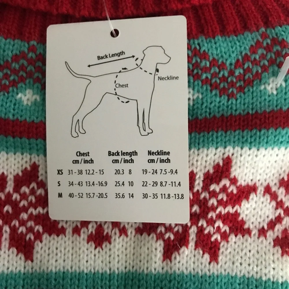 Pet Central Holiday Snowflake Dog Sweater NEW Size S